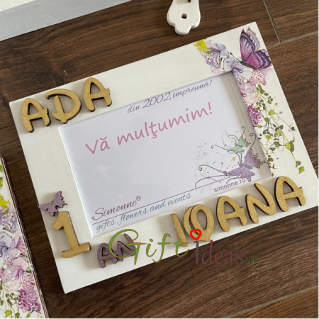 pentru EA - Rama foto personalizata fluturi - Butterfly - cadou, amintiri