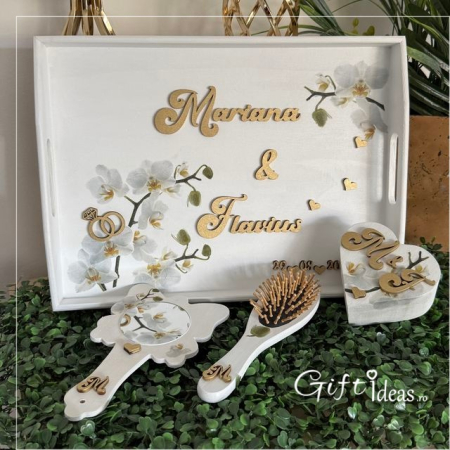 SPECIALE - Set Gatitul Miresei, Orhidee alba