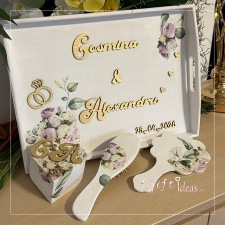 pentru EA - Set gatitul miresei, nunta, Romantic Roses