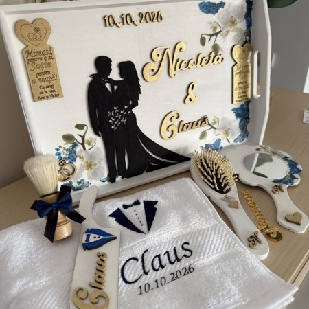 pentru EL - Set Mixt Gătitul Mirilor – Tematică Orhidee și Flori Albastre