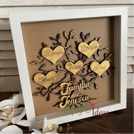pentru EA - Shadow box personalizat, Copacul familiei