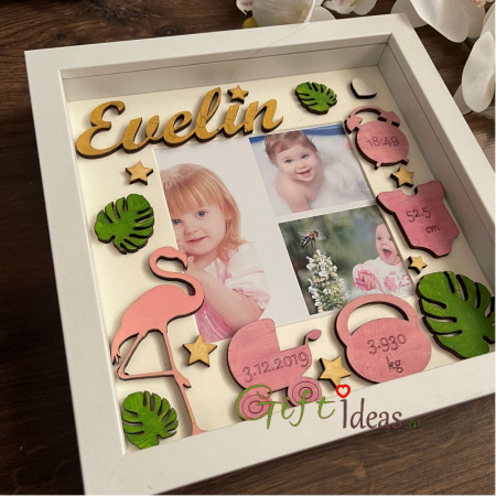 Shadow box personalizat, Flamingo [2]