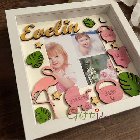 Shadow box personalizat, Flamingo [3]