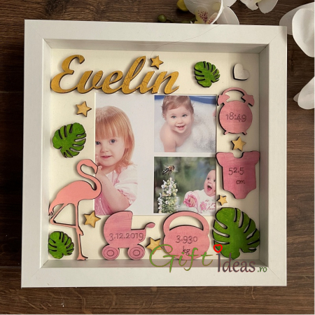 Shadow box personalizat, Flamingo [1]