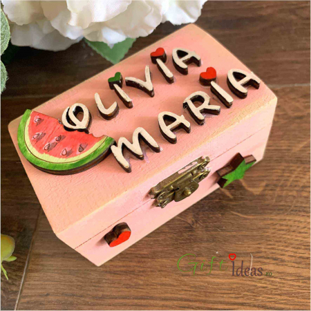 Set tavita, perie, oglinda, cutiuta Mot Turta pepene rosu [2]