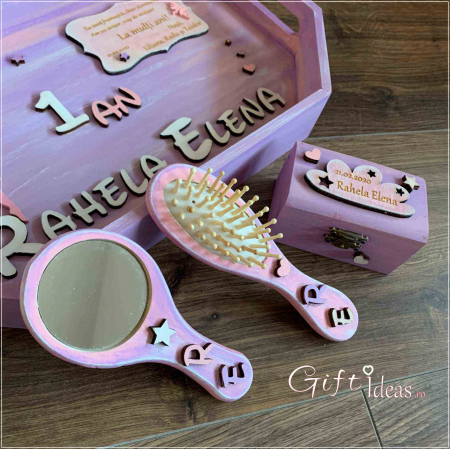 Set Mot Turta, Tavita Oglinda Perie Cutiuta Fairy [1]