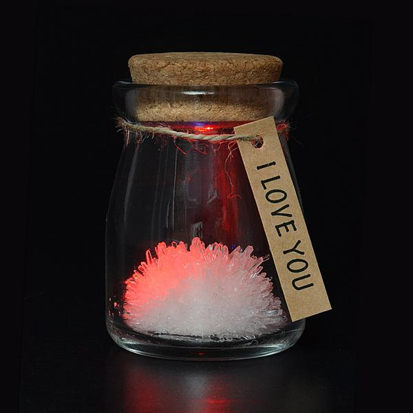 Floare din cristale roz - I love you [2]