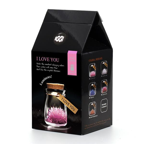 Floare din cristale roz - I love you [3]
