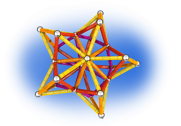 Geomag Color 127 piese - Galben, Portocaliu, Rosu si Mov [4]
