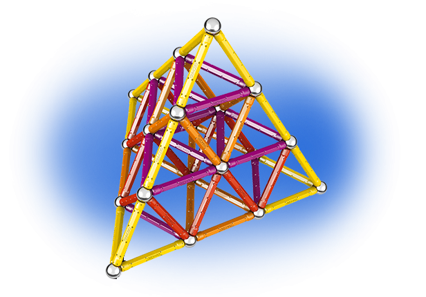 Geomag Color 127 piese - Galben, Portocaliu, Rosu si Mov [5]