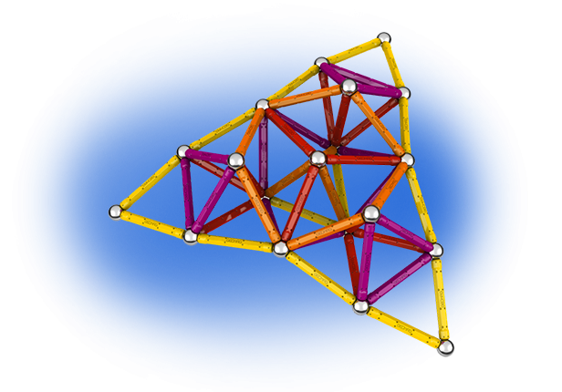 Geomag Color 127 piese - Galben, Portocaliu, Rosu si Mov [2]