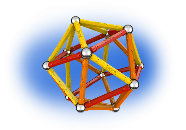 Geomag Color 64 piese - Rosu si Portocaliu [2]