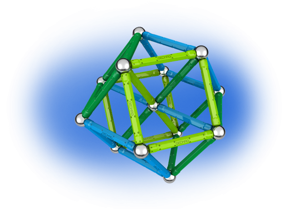Geomag Color 91 piese - Albastru si Verde [3]