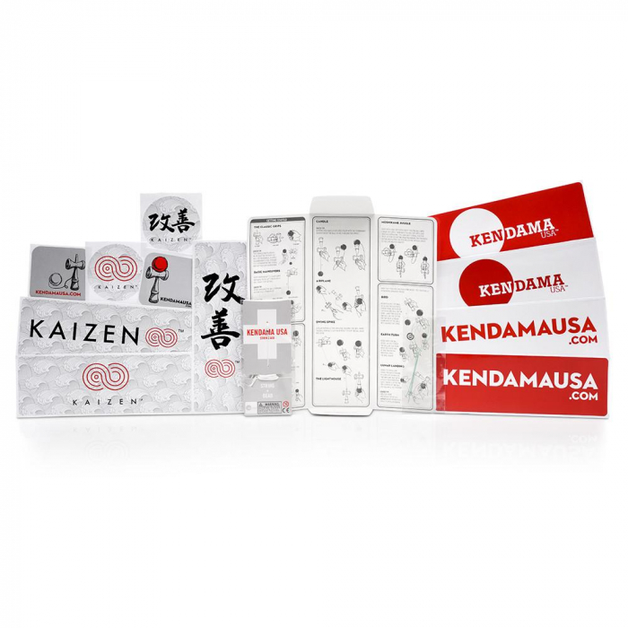 Kendama USA Kaizen 2.0 Half Split - Galben si Albastru [2]