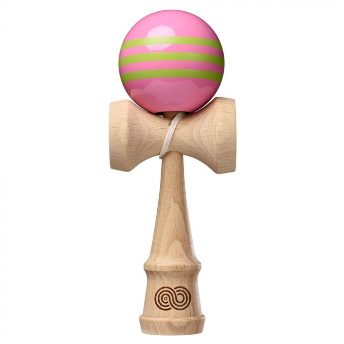 Kendama USA Kaizen Triple Stripe - Roz si Verde