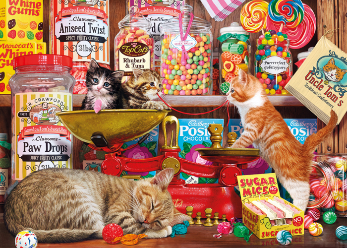 Puzzle 500 piese - Rasfaturi dulci pentru pisici [2]