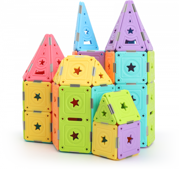 Set magnetic 129 pcs Magspace - Marshmallow Castle [2]