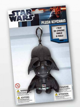 Jucarii de plus - Breloc cu sunet Darth Vader - 10 cm