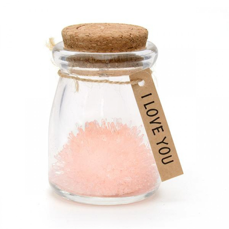 Idei de cadouri pentru Femei - Floare din cristale roz - I love you