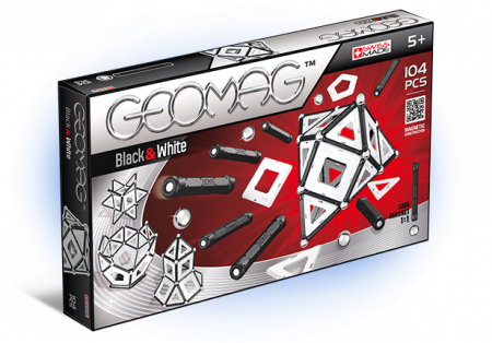 Seturi de constructii magnetice - Geomag Black & White 104 piese