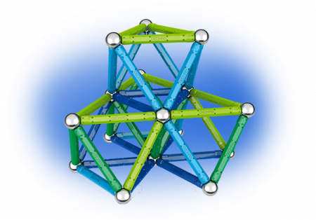 Geomag Color 91 piese - Albastru si Verde [1]