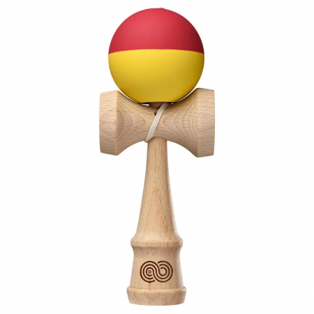 All Products - Kendama USA Kaizen Half Split - Rosu si Galben
