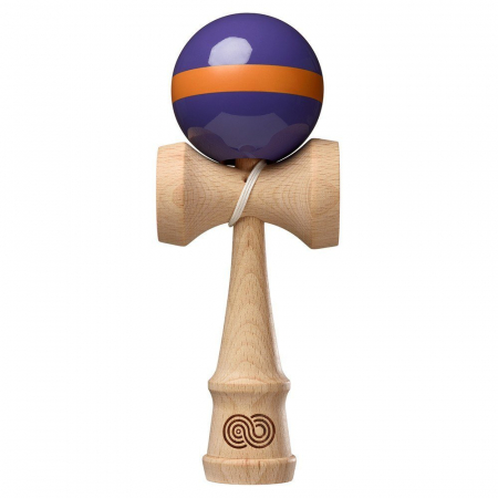 Jucarii - Kendama USA Kaizen Single Stripe - Mov cu Portocaliu