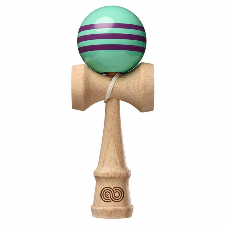 Jucarii - Kendama USA Kaizen Triple Stripe - Turcoaz cu Mov