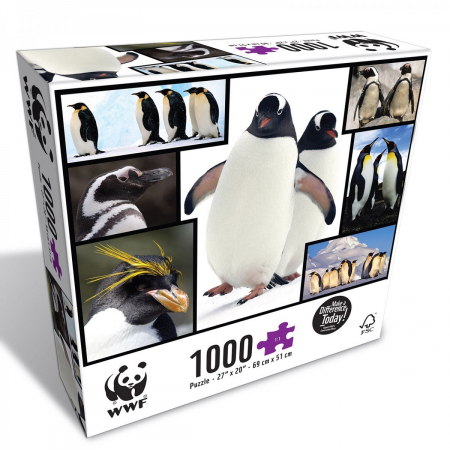 Puzzle - Puzzle WWF 1000 piese - Pinguini