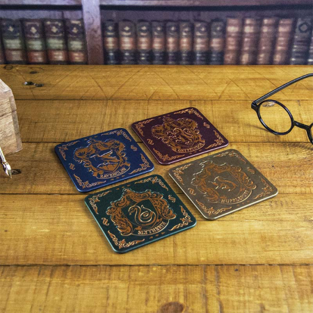 Idei de cadouri pentru Femei - Set 4 suporturi pahar Harry Potter