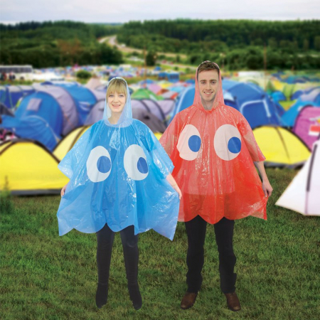 Idei de cadouri pentru Ciclisti - Set doua Poncho-uri Pac-Man