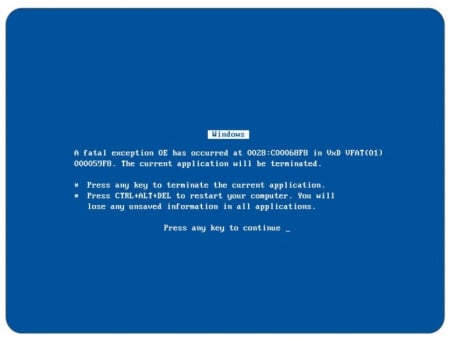 Idei de cadouri pentru Geeks - Sticker de laptop Blue Screen (BSOD)