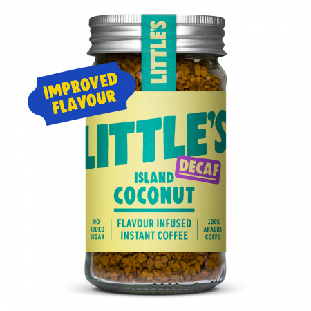 cafea instant - Cafea instant decofeinizata cu aroma de cocos,  Little's, 50 gr