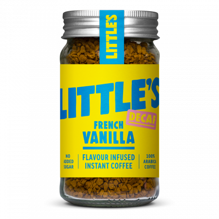 cafea instant - Cafea instant decofeinizata cu aroma de vanilie,  Little's, 50 gr