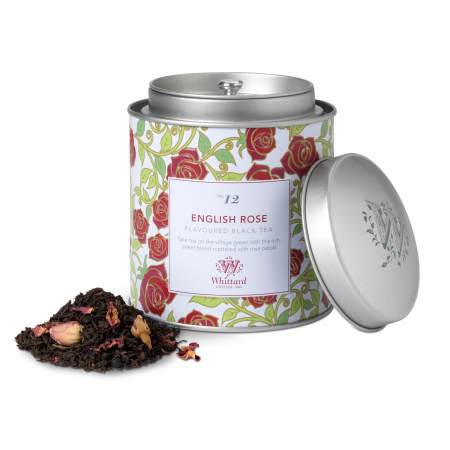 ceai negru - Ceai negru English Rose, frunze, ambalat in cutie metalica, colectia Tea Discovery, Whittard of Chelsea