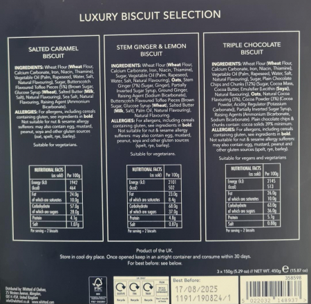 Selectie de biscuiti, Whittard of Chelsea, 450 gr, cutie metalica embosata [3]