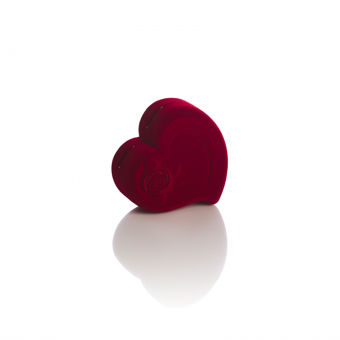 Cutie inima rosie de catifea mare [2]