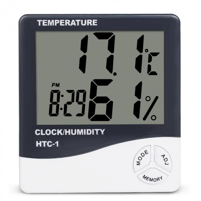 Ceas digital cu functie de alarma, termometru si higrometru [2]
