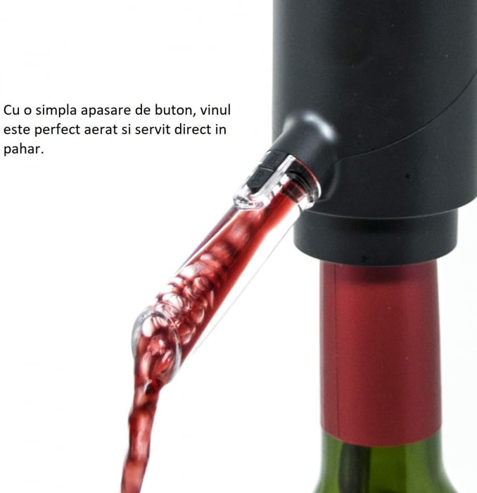 Aerator si dispenser electric pentru vin, idee originala pentru cadouri [3]