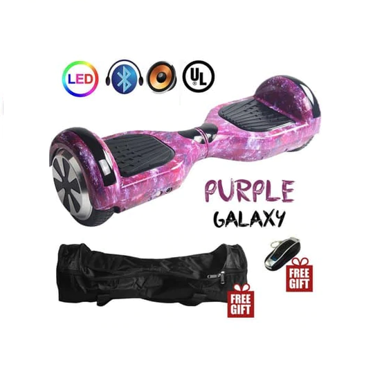 Hoverboard Galaxy Purple  6.5 inch, boxe BT incorporate, Led pe roti si aripi, husa transport, telecomanda, viteza maxima 15 - 18 km/h [2]