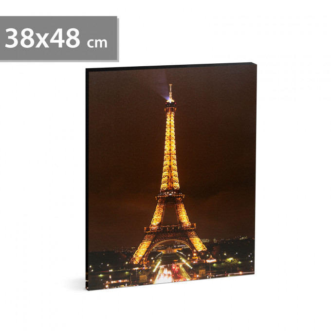 Tablou decorativ cu LED - „Turnul Eiffel” - 16 leduri, 38 x 48 cm [1]