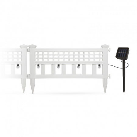 Set 4 bucati Gard solar cu LED, lumina alb rece, 58 cm/ element, 228 cm lungime totala [3]