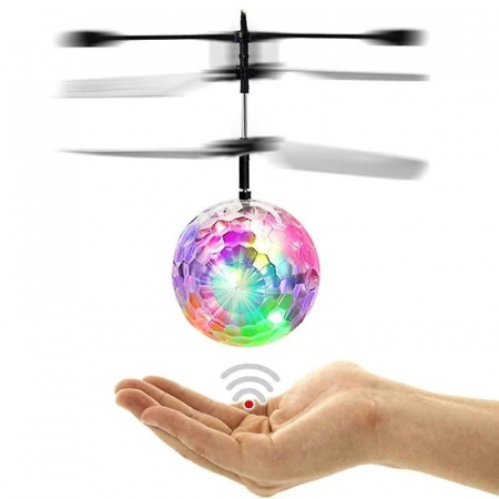 Jucarie distractiva, mini drona cu senzor inteligent si lumini LED multicolore [0]