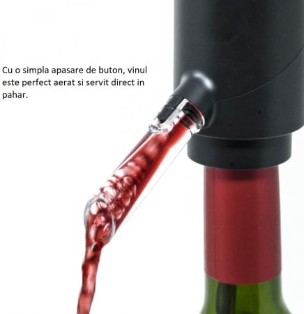 Aerator si dispenser electric pentru vin, idee originala pentru cadouri [2]