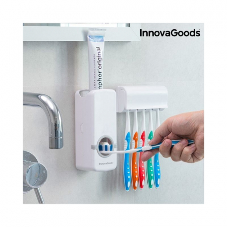 Dispenser pasta de dinti si suport periute, Innovagoods [0]