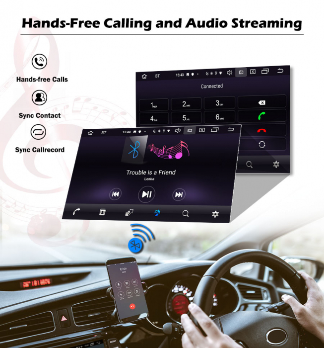 Navigatie auto / Multimedia player auto 1DIN, ecran retractabil, Android 10.0 [12]