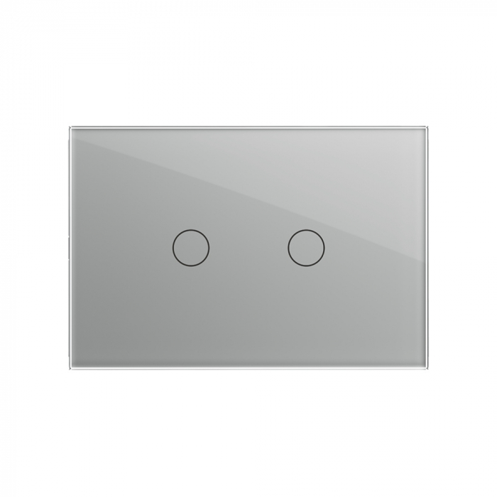 Intrerupator dublu cu touch Livolo din sticla, moduloar, standard Italian [3]