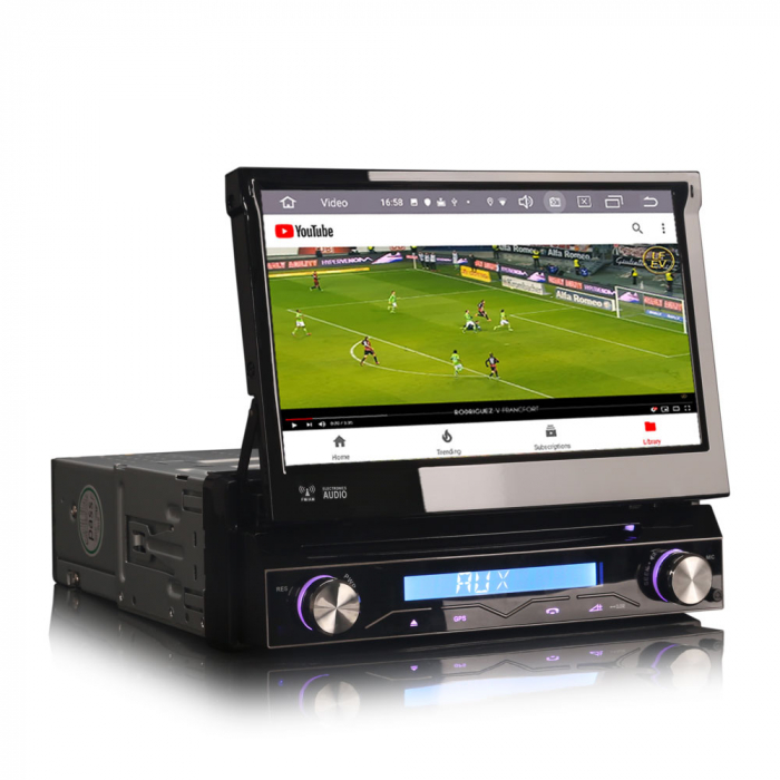 Navigatie auto / Multimedia player auto 1DIN, ecran retractabil, Android 12 [7]