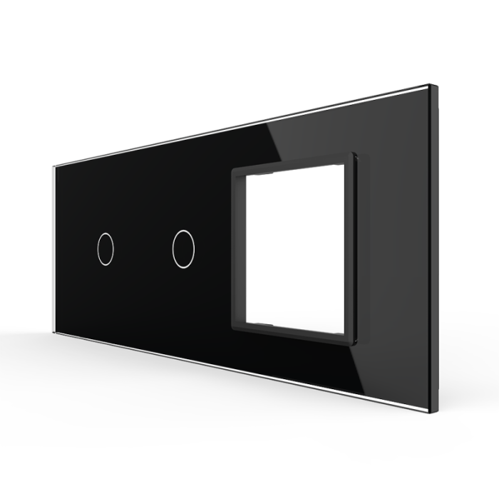 Panou intrerupator 2 x simplu + rama simpla pentru doza 6/7M [2]