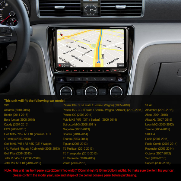 Navigatie auto 2 din, Pachet dedicat VW/SEAT/SKODA, Android 10 [5]